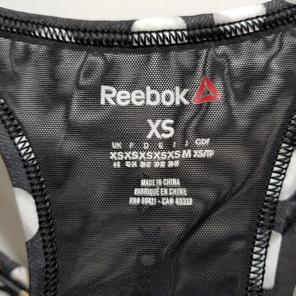 Reebok sports bra XS stud print racerback PlayIce pullover style workout gym - Picture 15 of 15